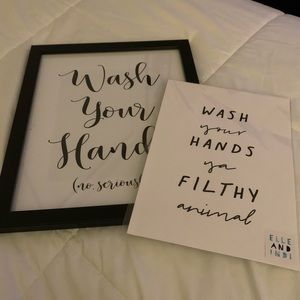 Wall Art - Wash Your Hands BUNDLE!! Two for One! Wall Art - Wash Your Hands BUNDLE!! Two for One!